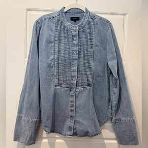 Quince L Denim Tuxedo Button Down Shirt